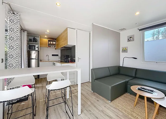 Mobil-home Grand Confort A 200m De La Plage, 4 Pers, Piscine Chauffee, Parking, Wi-fi Inclus - Fr-1-361a-8 瑞卢维尔莱潘